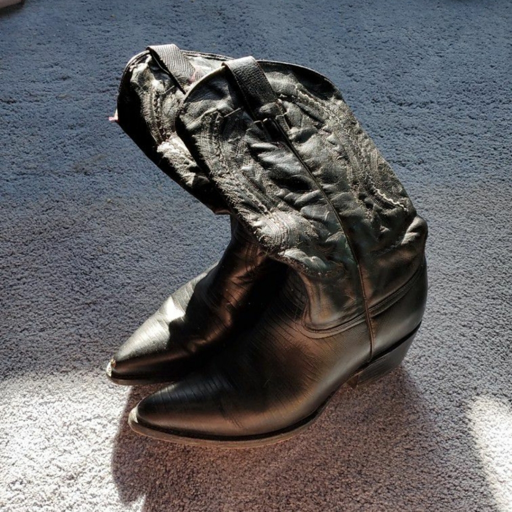 Vaquero Brand Cowboy Boots Black